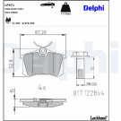 Delphi | Bremsbelagsatz, Scheibenbremse | LP571 Delphi | Bremsbelagsatz, Scheibenbremse | LP571