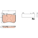 GDB2144 Bremsbelagsatz, Scheibenbremse GDB2144 Bremsbelagsatz, Scheibenbremse
