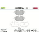 Valeo | Bremsbelagsatz, Scheibenbremse | 302654A