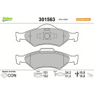 Valeo Bremsbelagsatz, Scheibenbremse ESSENTIAL 301563
