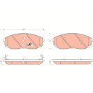 TRW | Bremsbelagsatz, Scheibenbremse | GDB3343