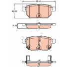 GDB3454 Bremsbelagsatz, Scheibenbremse COTEC