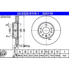 ATE | Bremsscheibe | 24.0325-0119.1