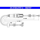 24.3728-2707.2 Seilzug, Kupplungsbetätigung 24.3728-2707.2 Seilzug, Kupplungsbetätigung