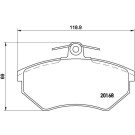 Brembo | Bremsbelagsatz, Scheibenbremse | P 85 011