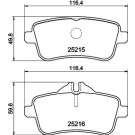 Hella Pagid | Bremsbelagsatz, Scheibenbremse | 8DB 355 019-841