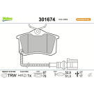 301674 Bremsbelagsatz, Scheibenbremse ESSENTIAL