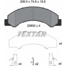 Textar | Bremsbelagsatz, Scheibenbremse | 2580001