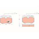 TRW | Bremsbelagsatz, Scheibenbremse | GDB808