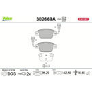 Valeo Bremsbelagsatz, Scheibenbremse EXPERT 302669A