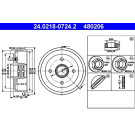 ATE | Bremstrommel | 24.0218-0724.2