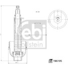 196195 Deckel, Ölfiltergehäuse febi Plus