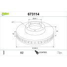 673114 Bremsscheibe COATED