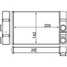 Mahle Wärmetauscher, Innenraumheizung BEHR AH 260 000S