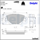 Delphi | Bremsbelagsatz, Scheibenbremse | LP1682