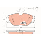 GDB1148 Bremsbelagsatz, Scheibenbremse COTEC GDB1148 Bremsbelagsatz, Scheibenbremse COTEC