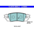 Bremsbelagsatz, Scheibenbremse ATE Ceramic 13.0470-5693.2