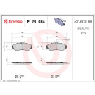 Brembo | Bremsbelagsatz, Scheibenbremse | P 23 084
