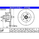 ATE | Bremsscheibe | 24.0113-0142.1