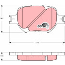GDB3316 Bremsbelagsatz, Scheibenbremse COTEC GDB3316 Bremsbelagsatz, Scheibenbremse COTEC