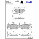 Delphi Bremsbelagsatz, Scheibenbremse LP2688 Delphi Bremsbelagsatz, Scheibenbremse LP2688