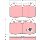 GDB1269 Bremsbelagsatz, Scheibenbremse COTEC GDB1269 Bremsbelagsatz, Scheibenbremse COTEC