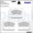 Delphi | Bremsbelagsatz, Scheibenbremse | LP1853