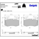Delphi Bremsbelagsatz, Scheibenbremse LP2235 Delphi Bremsbelagsatz, Scheibenbremse LP2235
