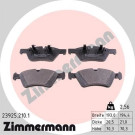 Zimmermann | Bremsbelagsatz, Scheibenbremse | 23925.210.1