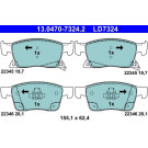 13.0470-7324.2 Bremsbelagsatz, Scheibenbremse ATE Ceramic