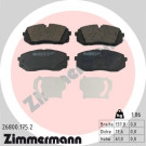 Zimmermann | Bremsbelagsatz, Scheibenbremse | 26800.175.2