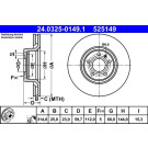 ATE | Bremsscheibe | 24.0325-0149.1
