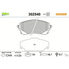 Valeo Bremsbelagsatz, Scheibenbremse ESSENTIAL 302540