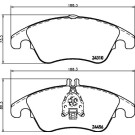 Hella Pagid | Bremsbelagsatz, Scheibenbremse | 8DB 355 012-621