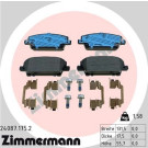 Zimmermann | Bremsbelagsatz, Scheibenbremse | 24087.175.2