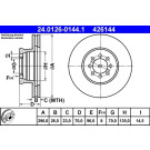 ATE | Bremsscheibe | 24.0126-0144.1
