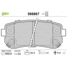 Valeo | Bremsbelagsatz, Scheibenbremse | 598867