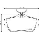 Hella | Bremsbelagsatz, Scheibenbremse | 8DB 355 031-661