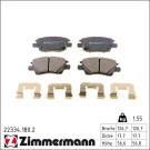 Zimmermann Bremsbelagsatz, Scheibenbremse 22334.180.2
