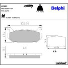 Delphi Bremsbelagsatz, Scheibenbremse LP802