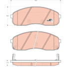 GDB3433 Bremsbelagsatz, Scheibenbremse COTEC GDB3433 Bremsbelagsatz, Scheibenbremse COTEC
