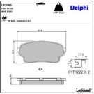 Delphi Bremsbelagsatz, Scheibenbremse LP2000