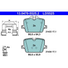 Bremsbelagsatz, Scheibenbremse ATE Ceramic 13.0470-5525.2