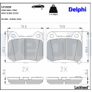 Delphi | Bremsbelagsatz, Scheibenbremse | LP1839