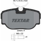 Textar | Bremsbelagsatz, Scheibenbremse | 2345801
