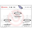 Brembo | Bremsbelagsatz, Scheibenbremse | P 85 112