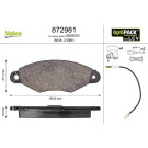 Valeo | Bremsbelagsatz, Scheibenbremse | 872981