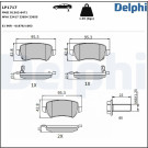 Delphi | Bremsbelagsatz, Scheibenbremse | LP1717
