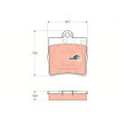 TRW Bremsbelagsatz, Scheibenbremse COTEC GDB1335