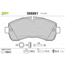 Valeo | Bremsbelagsatz, Scheibenbremse | 598881